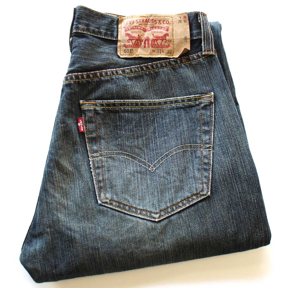 ポーランド製 Levi'sリーバイス 501 USED加工 デニムパンツ W31 L32★SDP4337 ユーロ【中古】