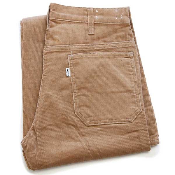 デッドストック★70s LEVI'Sリーバイス BIGE ベルボトム コットン コーデュロイパンツ 茶 W31★ユーロ【中古】