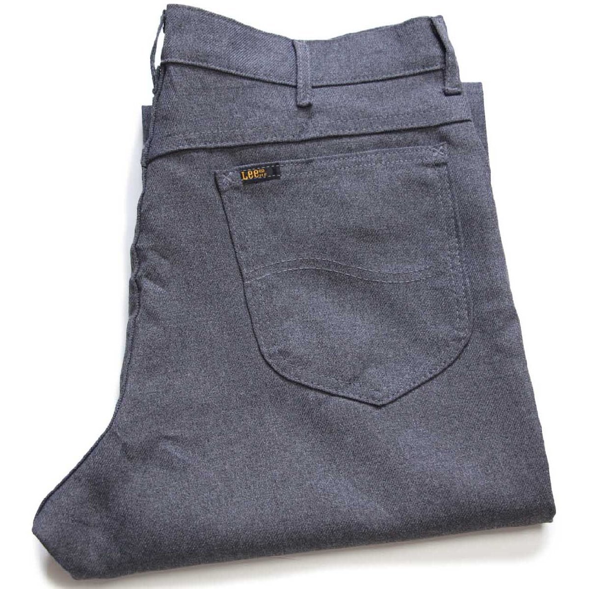 90s USA製 Leeリー 202 ポリエステルパンツ 杢グレー w34★67 スタプレ【中古】