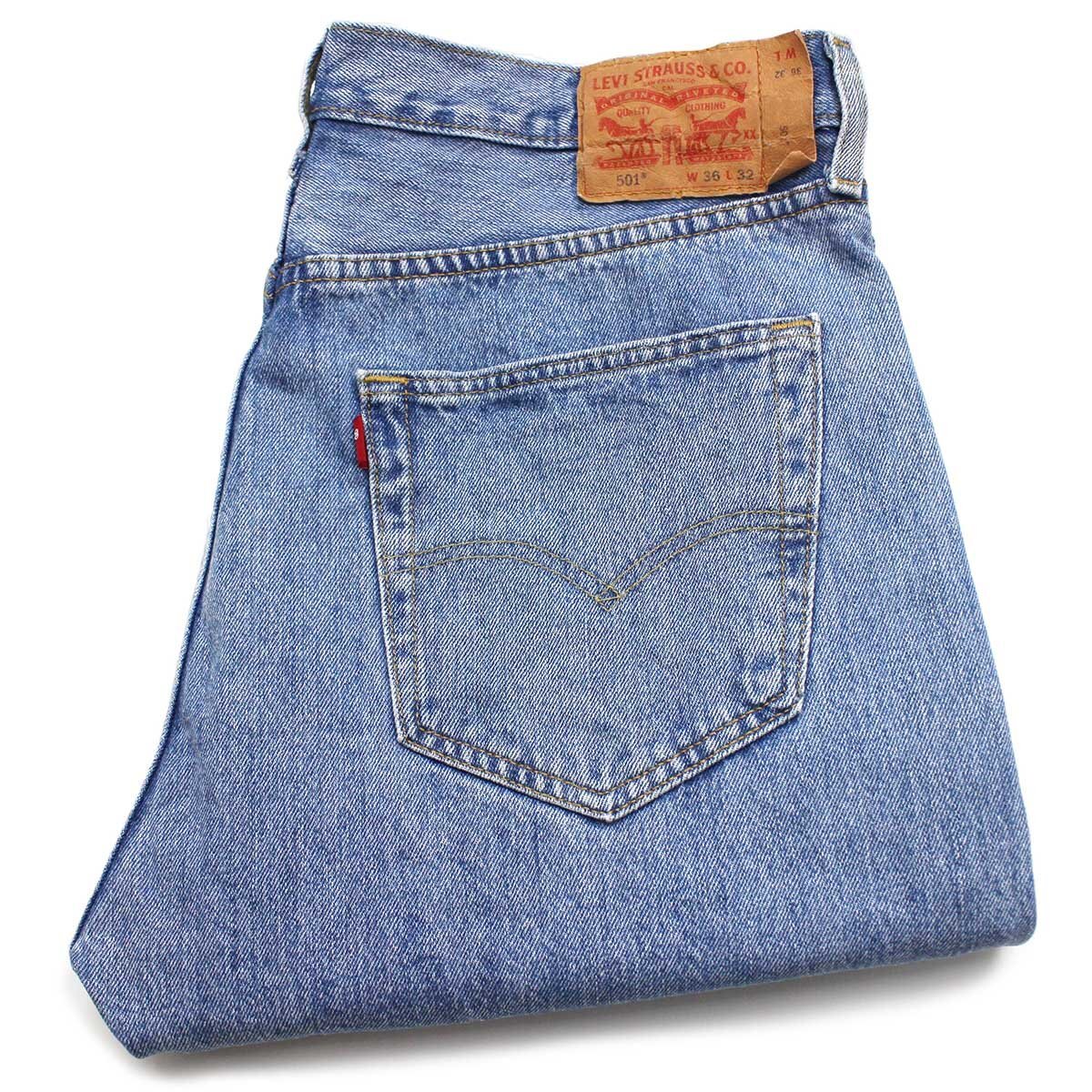 リーバイス501 ブルーデニム　ジーンズ　古着　W36 L32 楽天市場】00年代 Levi's リーバイス 501 デニムパンツ ブルー
