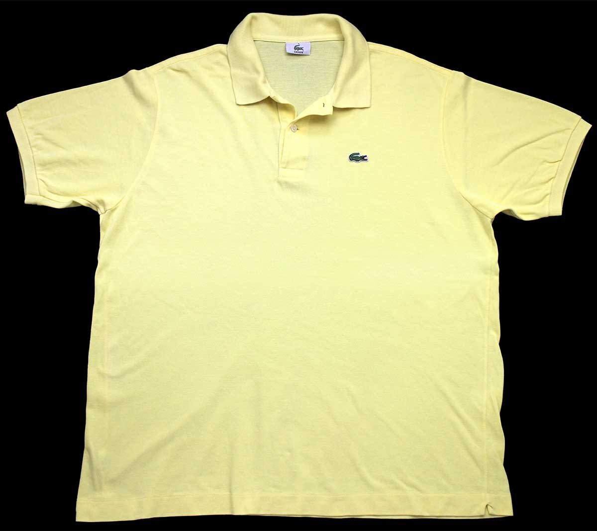 【フランス製】 シュミーズラコステ ポロシャツ 鹿の子 ボルドー サイズ3 クリックポスト198円も可】90s Deadstock デッドストック