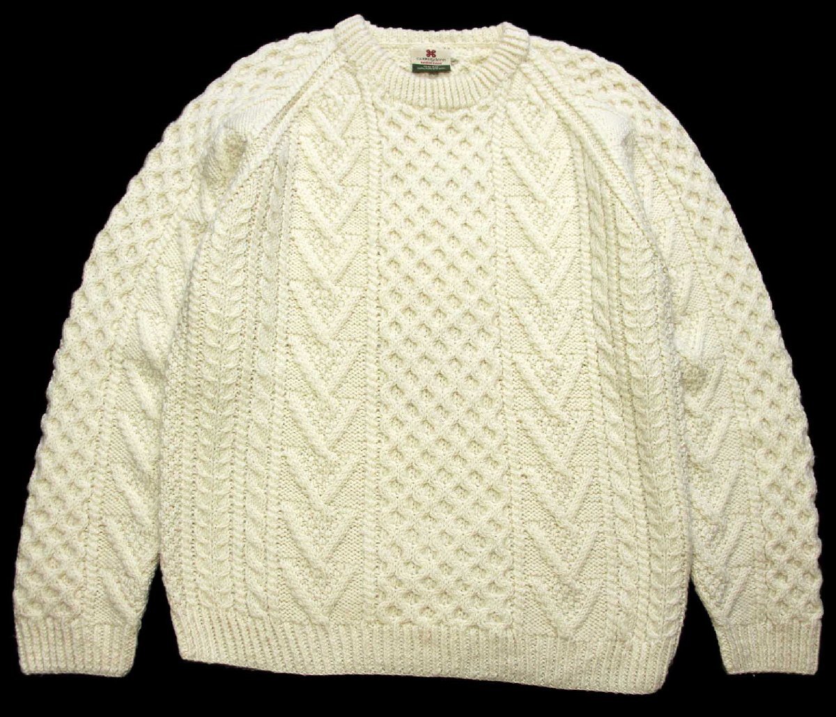 \u003cBR\u003eエール製 CaRRaigdonn 有線テレビ編み 絨毛 御手々編み物 スウェーター 自然的 L【中古】 トップス-ニット・セーター