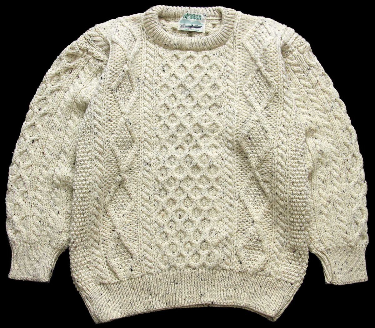 \u003cBR\u003eエール製 shades of aran 有線テレビ編み ネップ入り口・入口 絨毛編み物 スウェーター 自然的 S【中古】 メンズファッション-ニット・セーター-トップス
