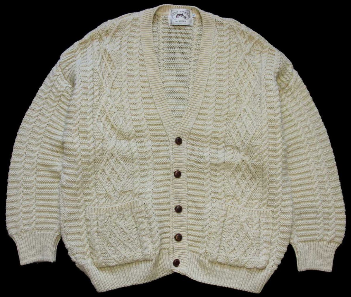 楽天市場】EVCON SHETLAND WOOL LOW GAUGE CARDIGAN GREEN サイズ3 223