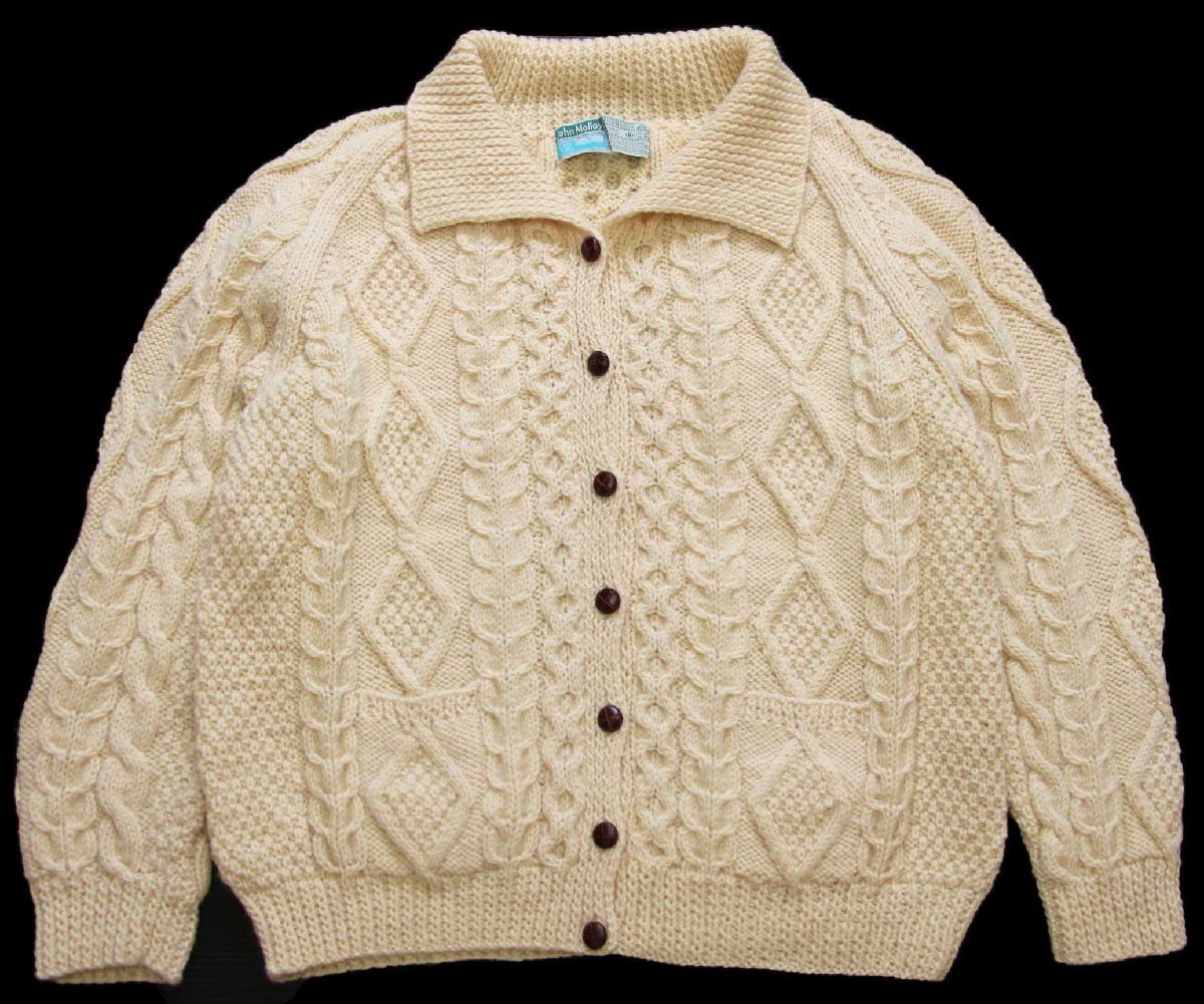 John Molloy ジョンモロイ フィッシャーマンニット カーディガン 古着 John Molloy フィッシャーマンカーディガン - used&vintage box