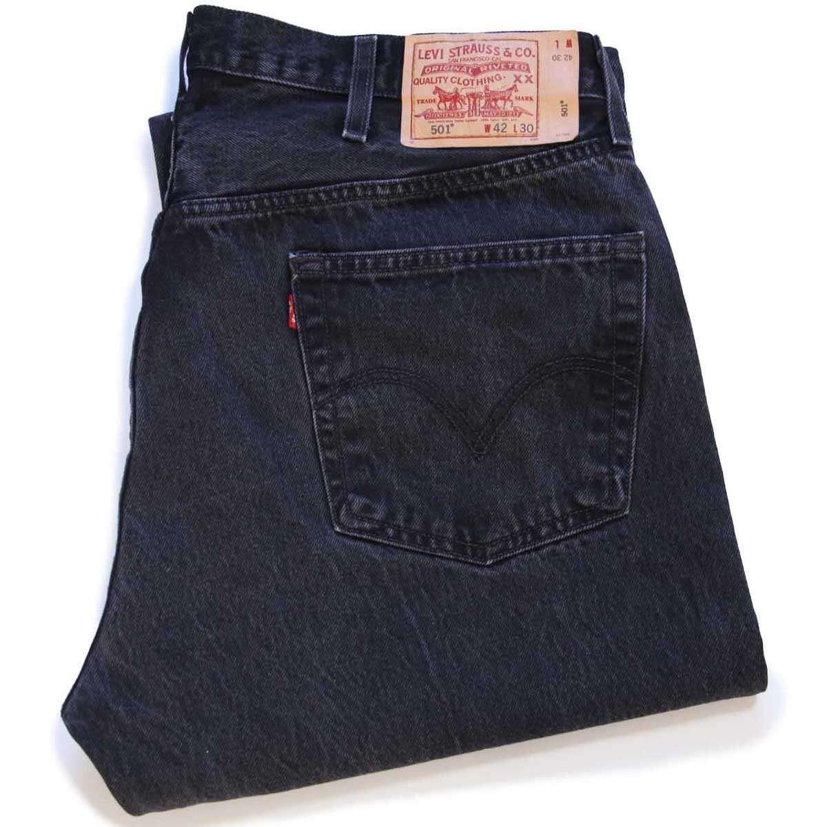 00s Levi'sリーバイス 501 ブラック デニムパンツ W42★SDP3415【中古】