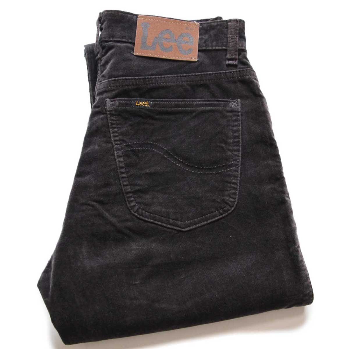 Leeリー JEANS ストレッチ ベロアパンツ チャコールグレー 30-33★ユーロ【中古】