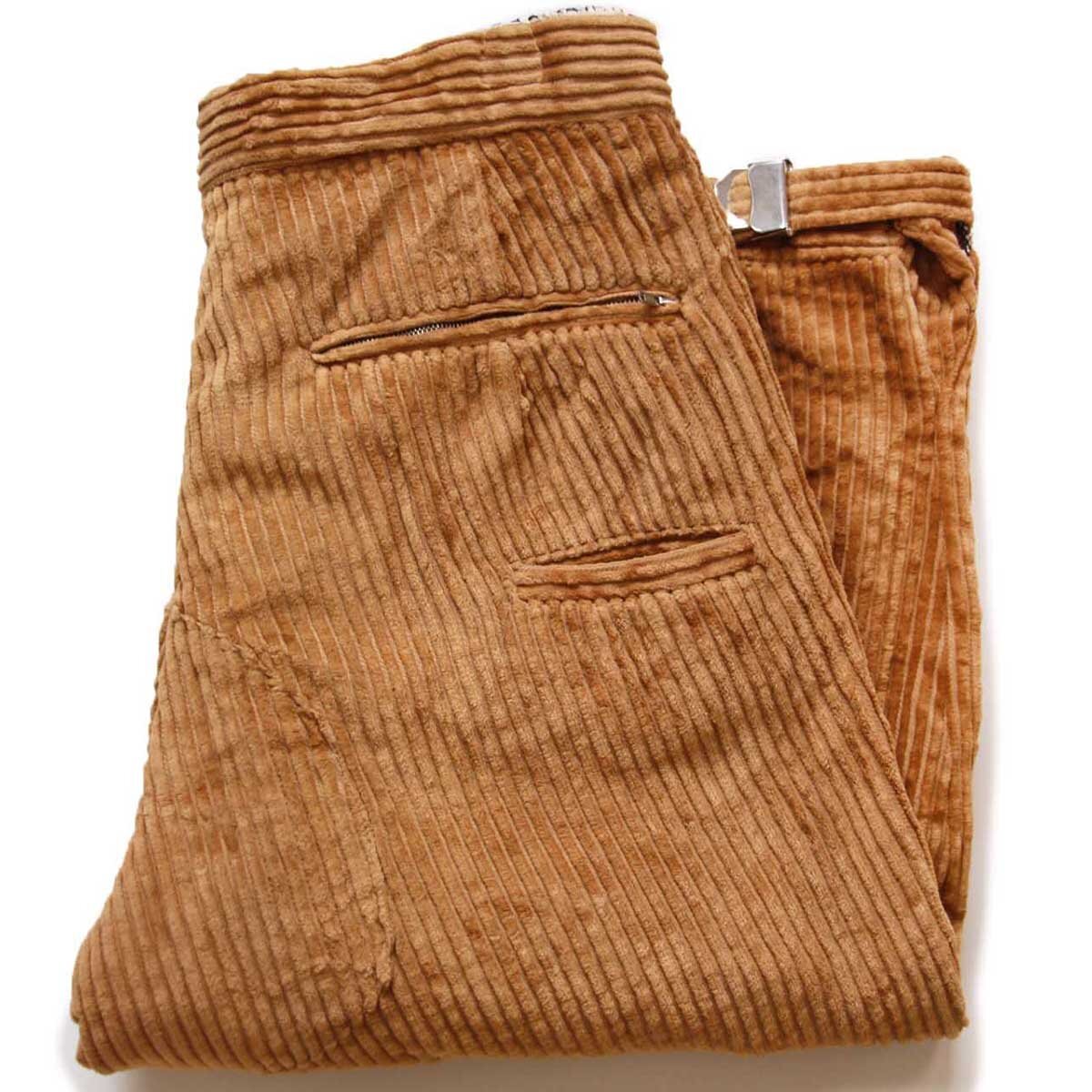 70s オーストリア製 UNKNOWN コットン 極太畝 コーデュロイ ニッカポッカパンツ 茶 44★ジョッパーズ【中古】