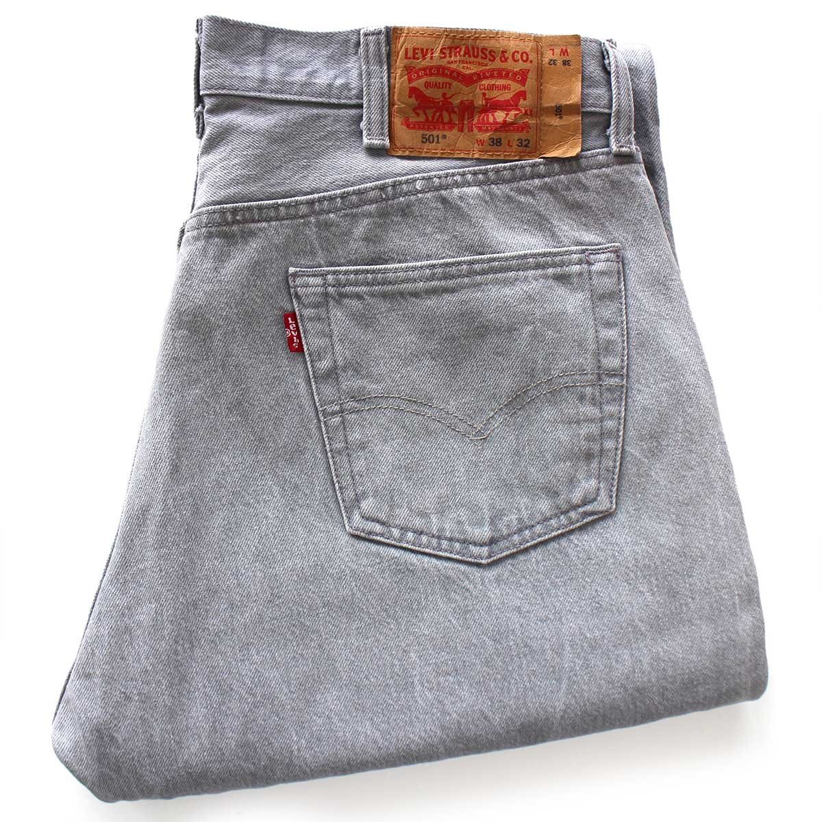メキシコ製 Levi'sリーバイス 501 先染め グレーデニムパンツ w38 L32★SDP3912【中古】