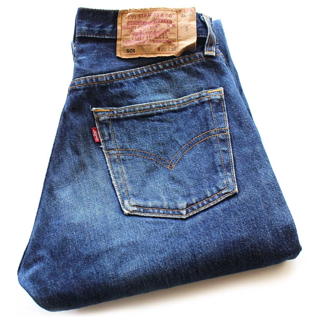 00s ポーランド製 Levi\'sリーバイス 501 デニムパンツ ヒゲ w29 L32★SDP4074 ユーロ【中古】