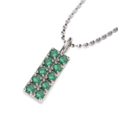 ペリドット 8月 プレート ネックレスジュエリー Pt900 (ガーネット アメジスト アクアマリン ブラックダイヤモンド エメラルド ルビー ペリドット サファイア ピンクトルマリン ブルートパーズ シトリン タンザナイト)