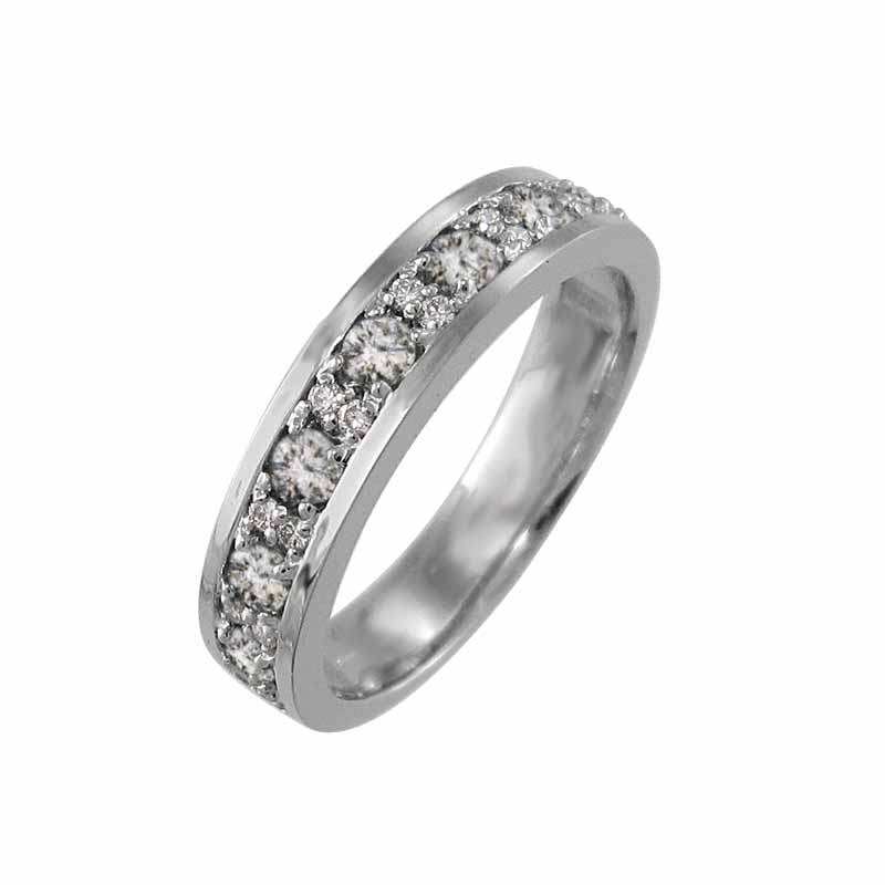 リング 天然ダイヤモンド K18 ゴールド ハーフエタニティリング ギフト 18K 18金 プレゼント 誕生石 4月誕生石 ジュエリー カラーストーン パワーストーン 指輪 天然石 誕生日|SkyBell