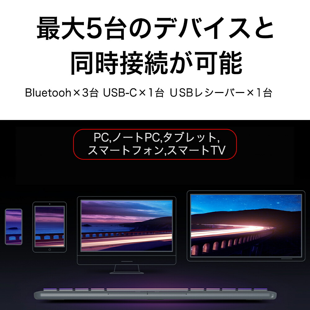 Click&Touch2 クリックアンドタッチ2 ワイヤレスキーボード タッチパッド Bluetooth 静音 無線 キーボード Windows  リモート コンパクト テレワーク グレー コンパクト TBS ラヴィット ラビット JIS