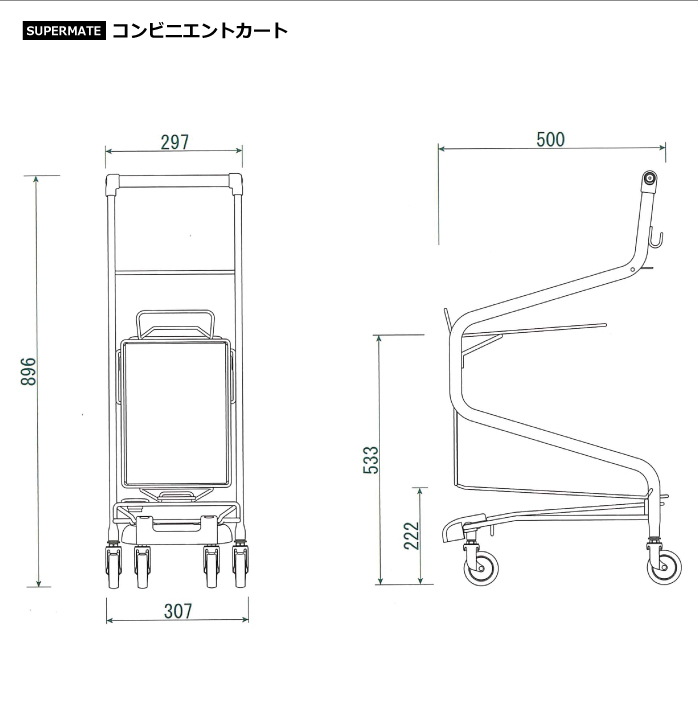 Ctショッピングカート 媒体機能付コンビニエンスカート スーパーメイト製品 ショッピングカート 販売 スーパー バスケット 業務用 おしゃれ 4輪 ショッピング カート 買い物カート 買い物 2段 スーパーマーケット 店舗 お買い物カート 店舗用品 コンパクト 小型 Massage