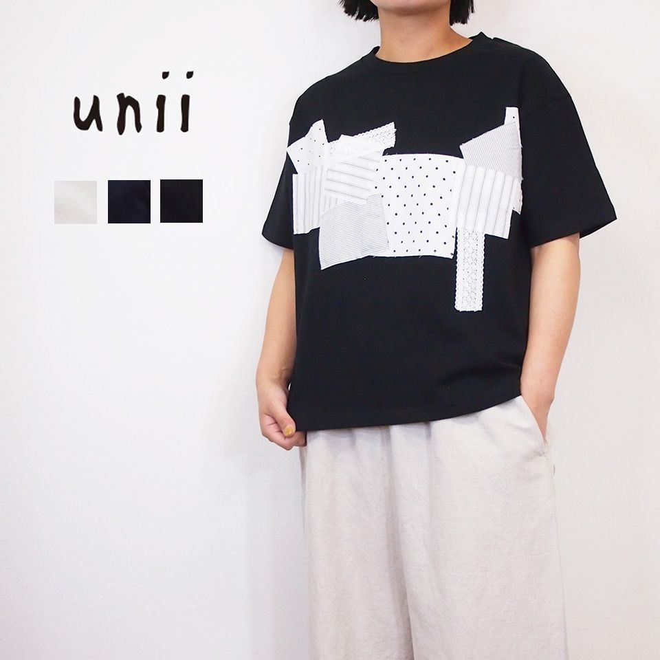 【楽天市場】[SALE セール 15%OFF] unii ウニィドット パッチワーク プリント プルオーバー Tシャツ おしゃれ かわいい ...