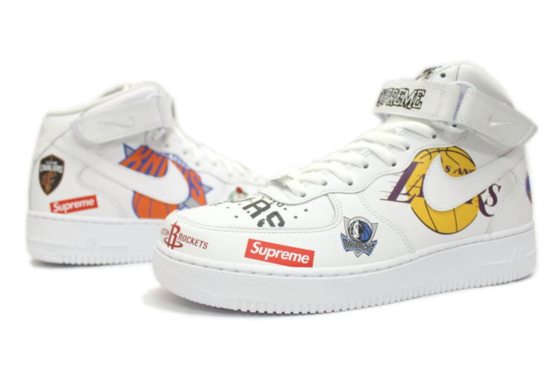 supreme air force 1 nba white