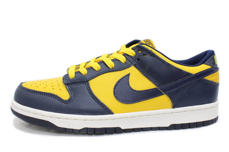 blue and yellow dunks