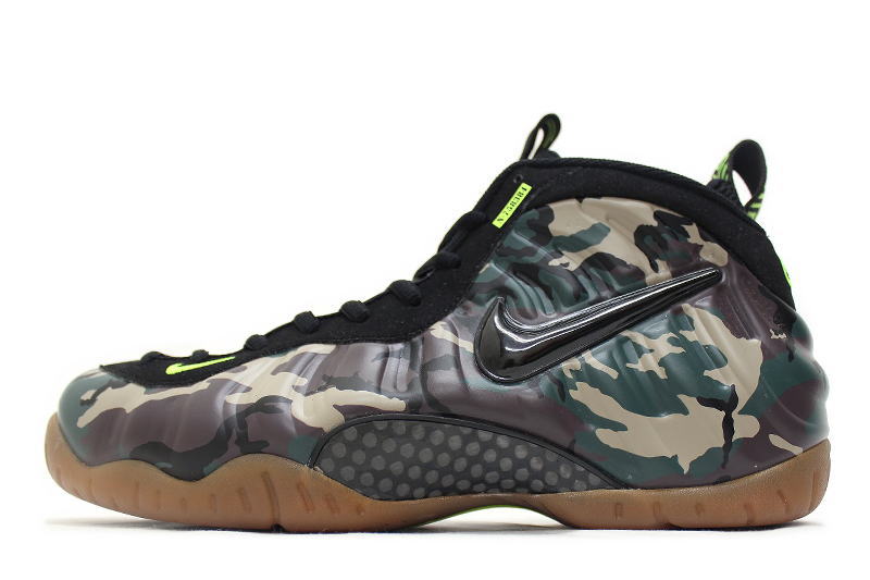 nike air foamposite pro prm le green camo