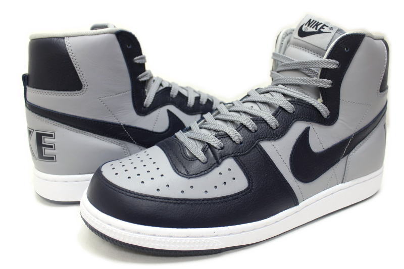 楽天市場 送料無料 Nike Terminator High Basic Nd Lthr Navy Grey 5737 041 ナイキ ターミネーター ハイ ベーシック レザー 紺 グレー 未使用品 中古 Sole Addict