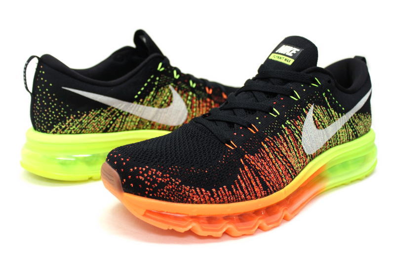 楽天市場 送料無料 Nike Flyknit Max Black Orange 6469 018 ナイキ フライニット マックス 黒 オレンジ 1stカラー 未使用品 中古 Sole Addict