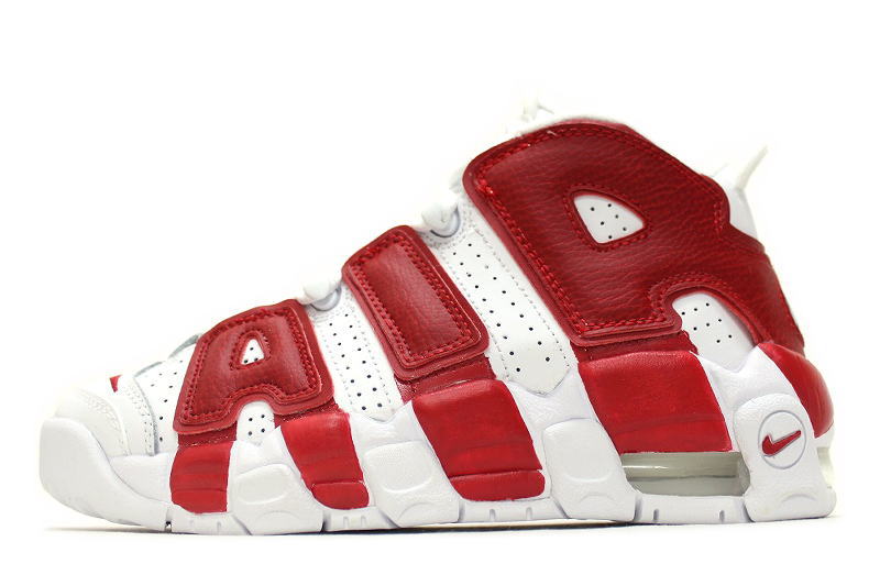 nike air more uptempo white red