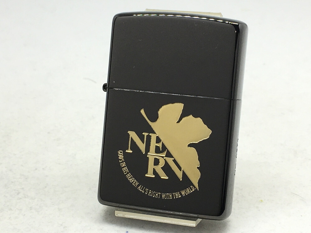 送料無料 エヴァンゲリオン ZIPPO ネルフマーク NERV BLACK&GOLD【楽ギフ_包装】