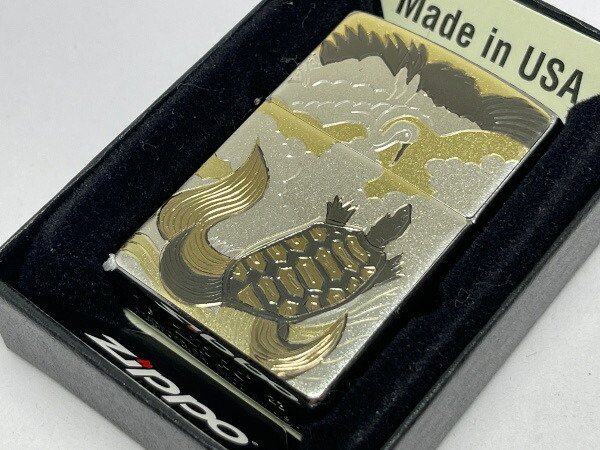 ZIPPO[ジッポー]伝統工芸 ZP 電鋳板 鶴亀(つるかめ)【楽ギフ_包装】