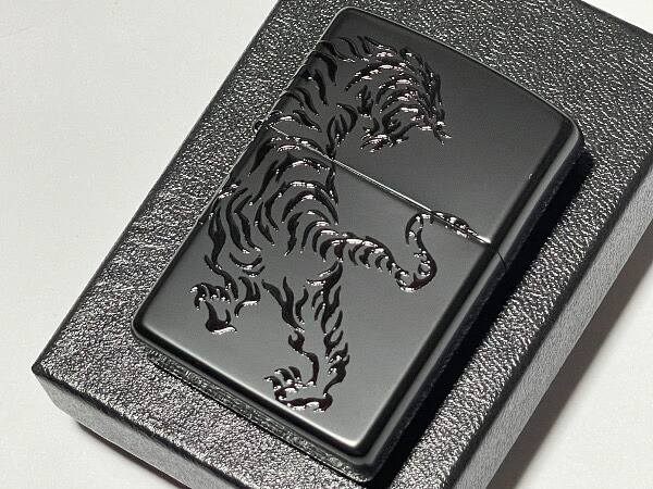 送料無料 ZIPPO[ジッポー]2面連続盛上げペイント加工 EMBOS PRINT 虎 2BKR-TIGER【楽ギフ_包装】