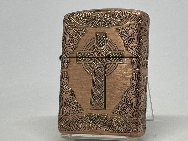 ZIPPO[ジッポー]アーマー 4面加工 Celtic Cross ケルティッククロス CIB 銅いぶし【楽ギフ_包装】