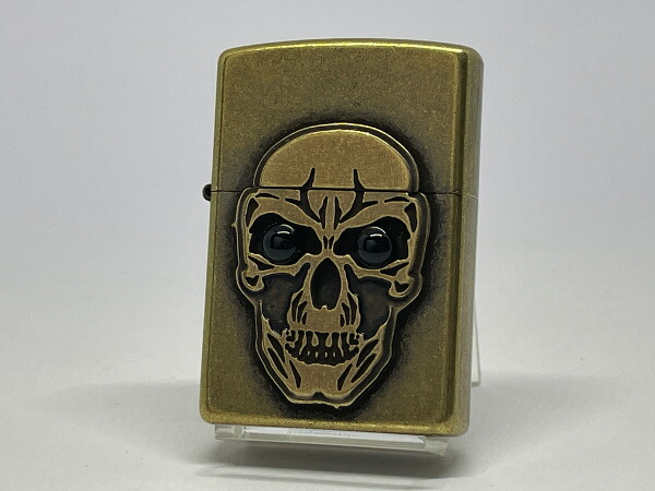 ZIPPO[ジッポー]ZP ビッグメタル スカル＆オニキス【楽ギフ_包装】