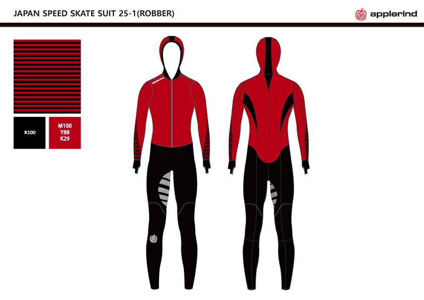 スピードスケート ワンピース Applerind アプルラインド ラバータイプ Robber 21 22 25 1 レーシングスーツ Liceochiloe Cl