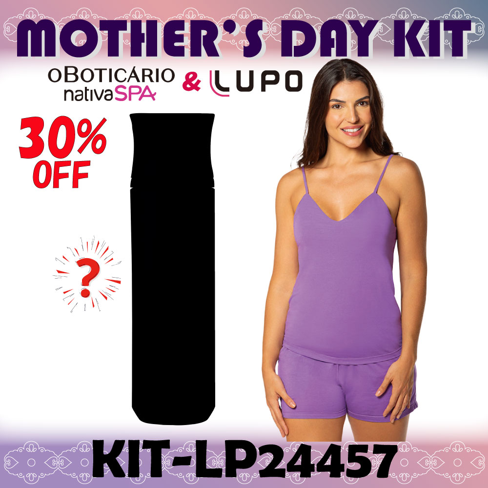 【パジャマ＆コロン30％OFF】MOTHER’S DAY KIT ROOM WEAR★母の日キット ルームウェア／LUPO ルポ◆ブラジル ナイトウェア ホームウェア ルームウェア パジャマ 部屋着＆O BOTICARIO オ・ボチカリオ◆ナチーバスパ スプラッシュコロン 200ml
