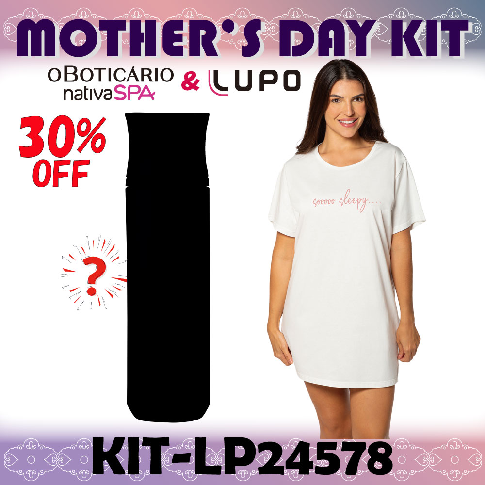 【パジャマ＆コロン30％OFF】MOTHER’S DAY KIT ROOM WEAR★母の日キット ルームウェア／LUPO ルポ◆ブラジル ナイトウェア ホームウェア ルームウェア パジャマ 部屋着＆O BOTICARIO オ・ボチカリオ◆ナチーバスパ スプラッシュコロン 200ml