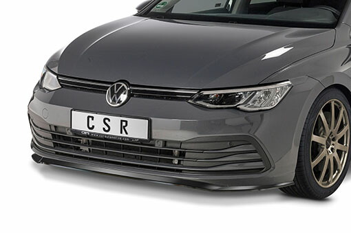VW ゴルフ8(eTSI) フロントリップスポイラー/Gブラック CSL428G【CSR】