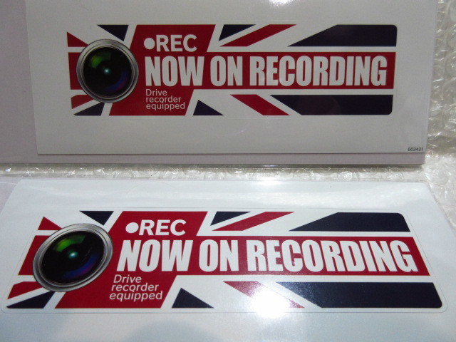 United Kingdom ドライブレコーダーステッカー 2PCS【NOW ON RECORDING】画像