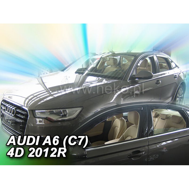 アウディ/AUDI A6(C7/4G)/セダン ドアバイザーF＆Rset【Team HEKO/ヘコ製】