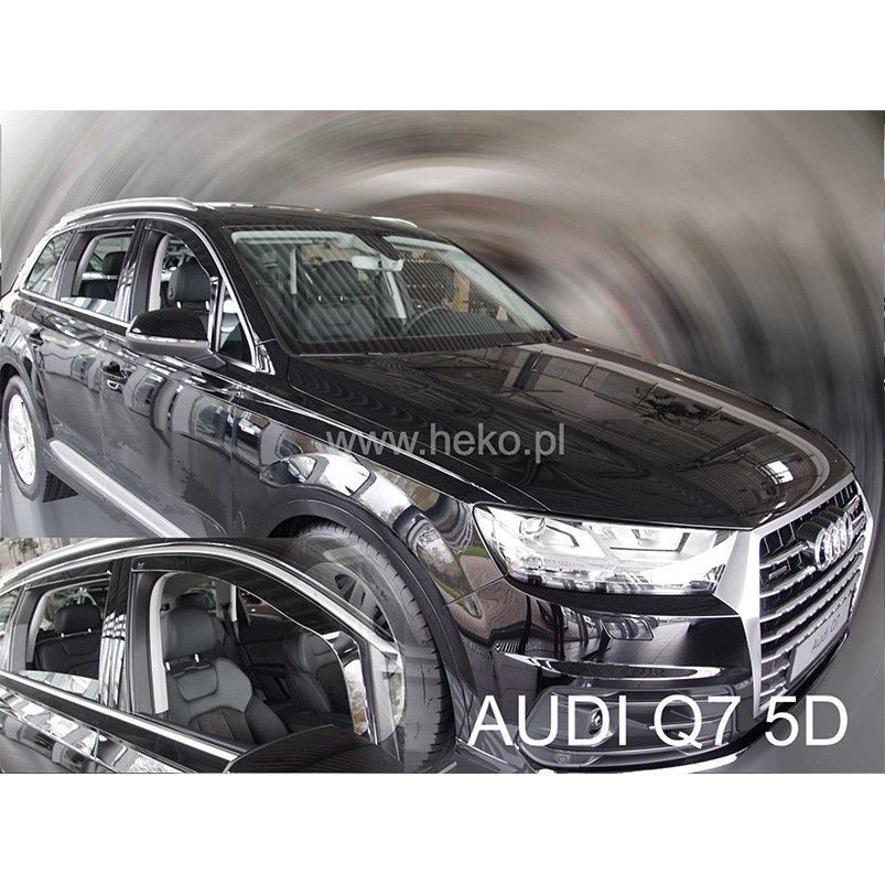 アウディ/AUDI Q7(4M)/SUV ドアバイザーF＆Rset【Team HEKO/ヘコ製】｜スパイラルオート