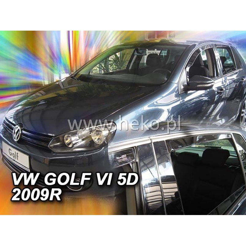 VW ゴルフ6/GOLF6(H.Back) ドアバイザーF＆Rset【Team HEKO/ヘコ製】｜スパイラルオート