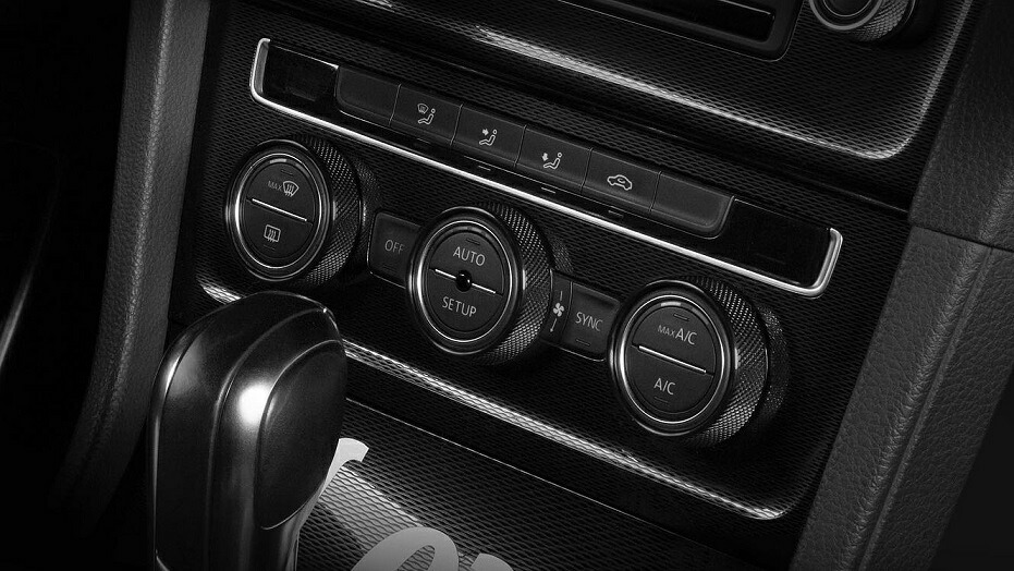 VW ゴルフ7.5/トゥーラン(5T) ACダイアルベゼル/ブラック 3PCS【LEYO】｜スパイラルオート