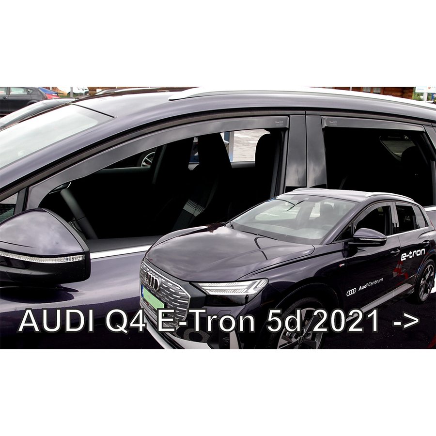 アウディ/AUDI Q4 e-tron (F4/SUV) ドアバイザーF＆Rset【Team HEKO/ヘコ製】