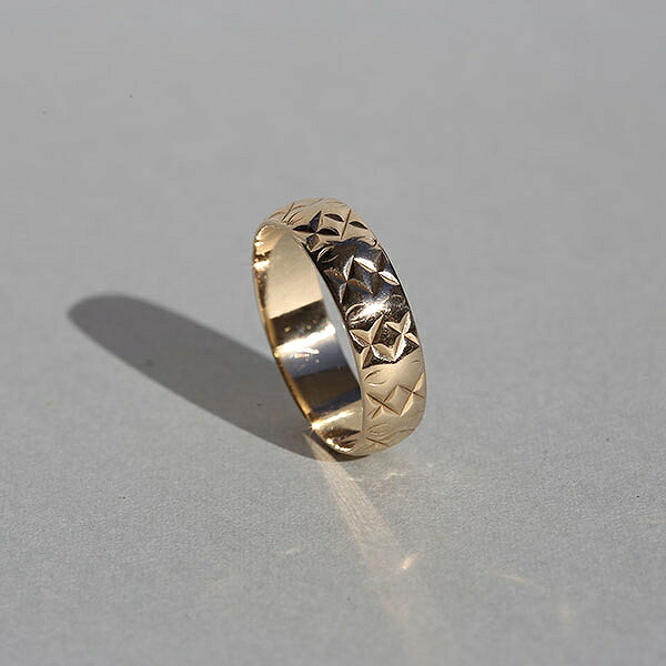 BRITISH VINTAGE 1960s S&W LONDON HM 9CT/9K GOLD BAND RING JP17 me01 ri04｜SPOOKY