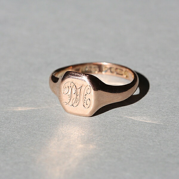 VINTAGE BRITISH 1918 T\u0026S CHESTER HALLMARKED 9CT/9K GOLD SIGNET RING PINKY JP13 me01 ri04