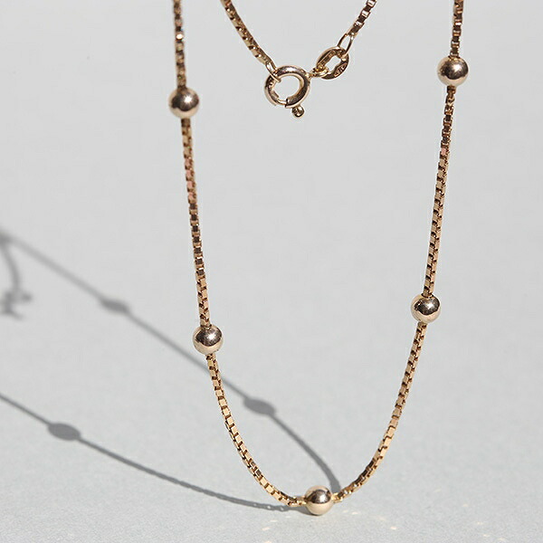 VINTAGE UNOAERRE 9CT/9K GOLD 38珊 VENETIAN \u0026 BALL CHAIN NECKLACE ne02 me01 ch6