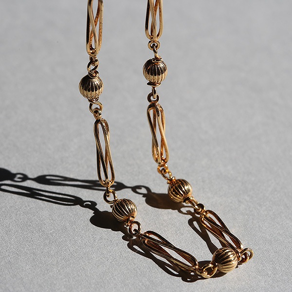 UK VINTAGE 1996 UNOAERRE 9CT/9K GOLD FANCY CHAIN BRACELET br03｜SPOOKY