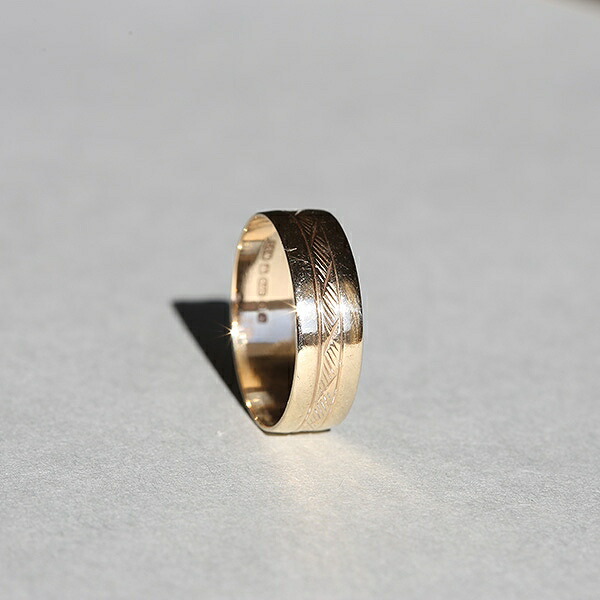 BRITISH VINTAGE 1983 S\u0026W LONDON HALLMARKED 9CT/9K GOLD BAND RING JP22.5 me01 ri04