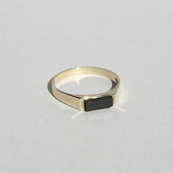 VINTAGE BRITISH 1982 R\u0026C LD LONDON HALLMARKED BLACK ONYX 9CT/9K GOLD SIGNET RING JP17.5 me01 ri04