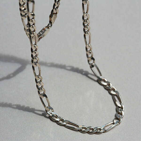 UK \u0026 ITALY SHEFFIELD HALLMARKED 4.5粍 × 45糎 STERLING SILVER FIGARO CHAIN NECKLACE ne02 me01 ch6