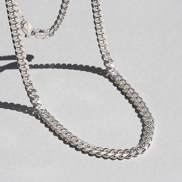 UK THC SHEFFIELD HALLMARKED 5.6粍 × 56珊 STERLING SILVER CURB CHAIN NECKLACE ne02 me01 ch6