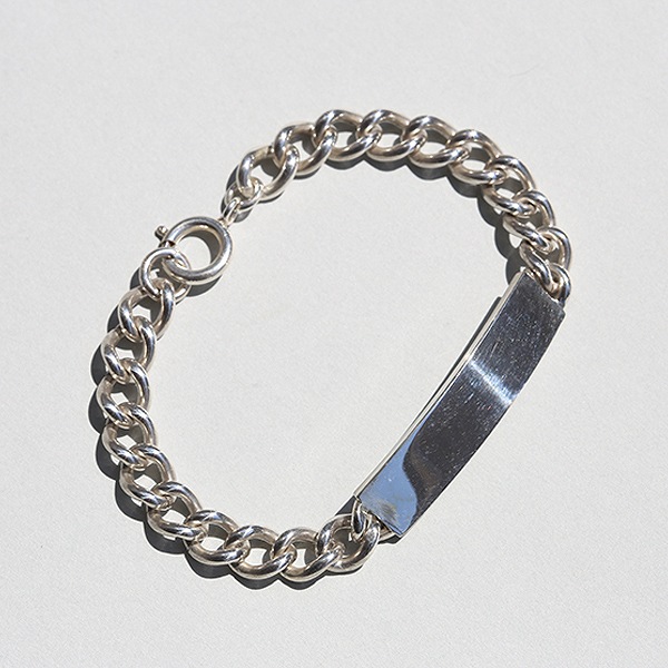 BRITISH VINTAGE 1966 FM LONDON HALLMARKED STERLING SILVER ID BRACELET me01 br03