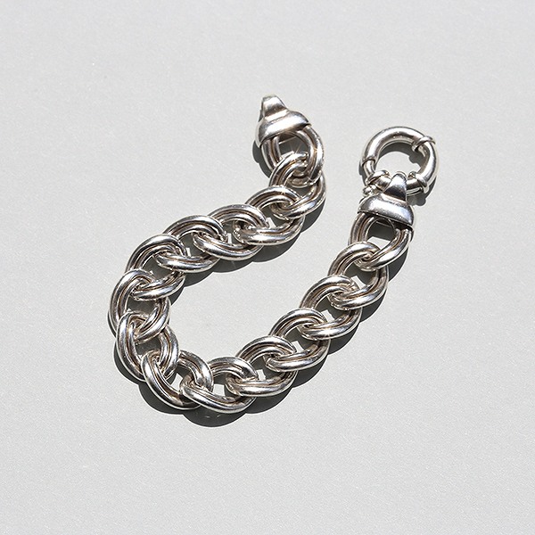 UK VINTAGE 1998 HPJ SHEFFIELD IMPORT MARK STERLING SILVER CURB CHAIN BRACELET me01 br03